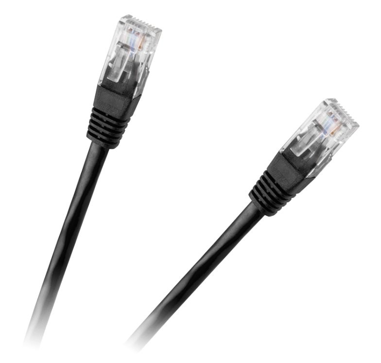 Kabel sieciowy Patchcord UTP CAT.6 7,5m Czarny kabel sieciowy Patchcord UTP CAT.6 o długości 7,5m z wtykami RJ45