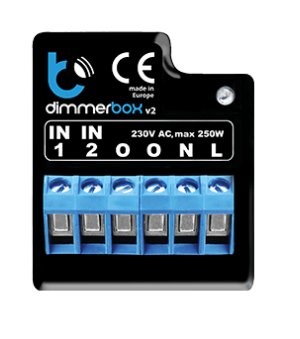 dimmerBox BleBox BleBox dimmerBox v2 - czarny prostokątny regulator mocy z logo BleBox