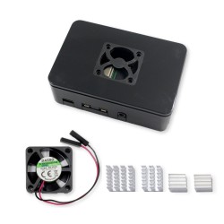 Zestaw do Raspberry Pi 4 Model B - obudowa ABS A2, wentylator HYPRO 5 V i 4 radiatory