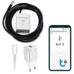 BleBox tempSensor czujnik temperatury WiFi z sondą 2 m i zasilaczem USB-C