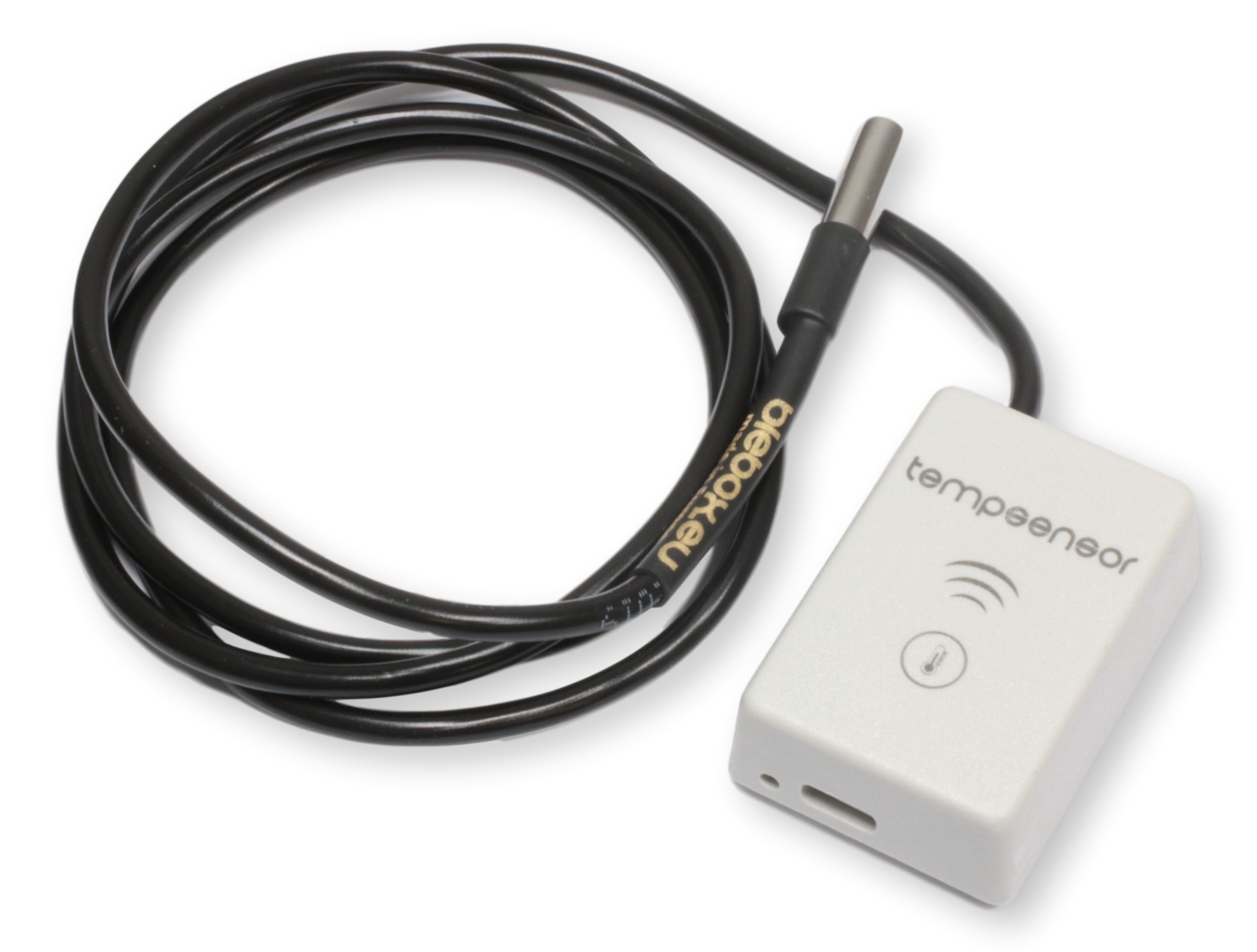 BleBox tempSensor (1m) - czarny kabel, biały czujnik temperatury