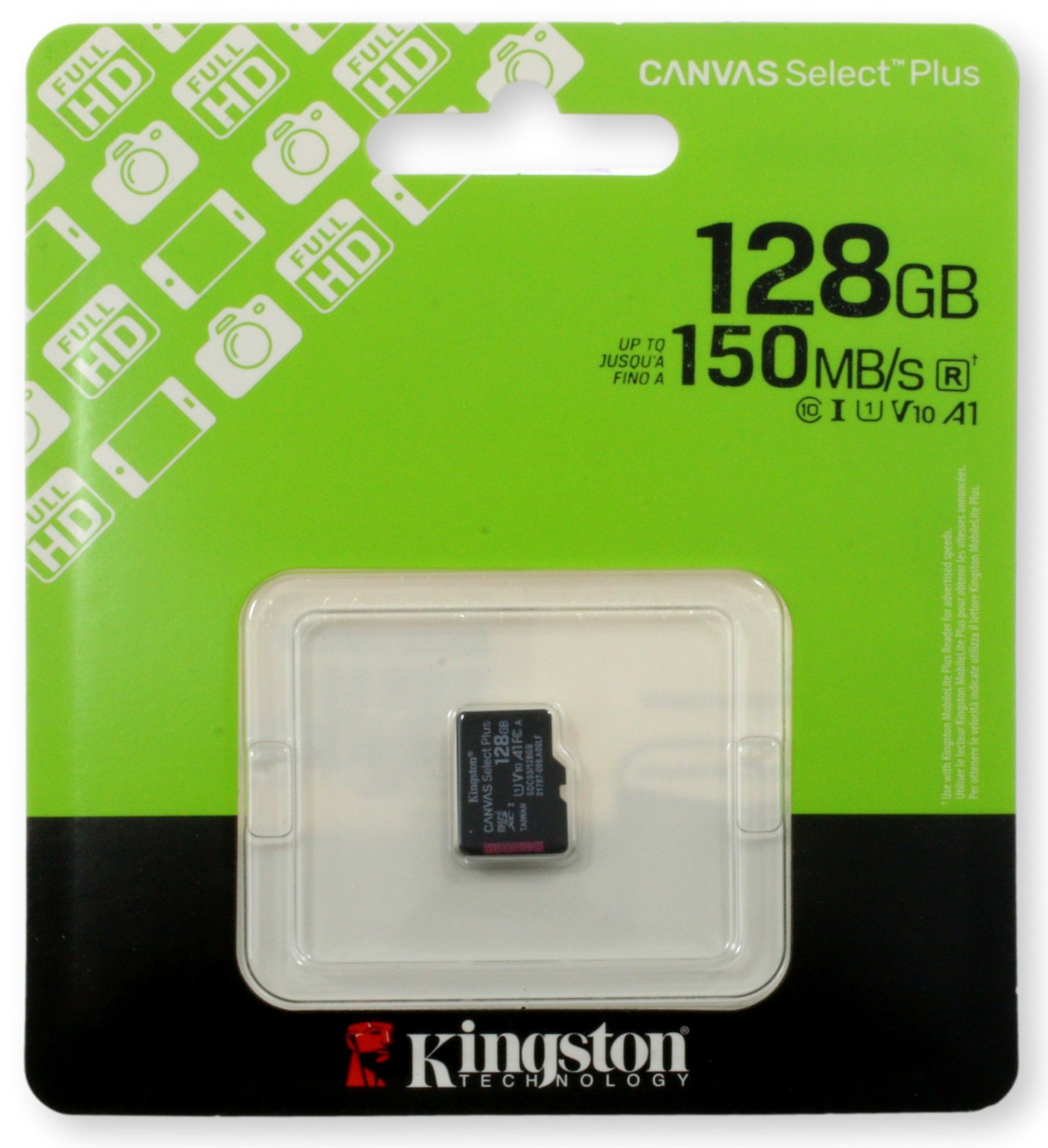 Kingston mSD 128GB Canvas Select+ G3 Karta pamięci Kingston mSD 128GB Canvas Select+ G3 - 150MB/s