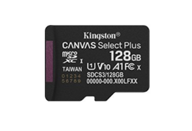 Kingston Canvas Select Plus G3 128GB Karta microSDXC Kingston Canvas Select Plus G3 128 GB z oznaczeniami UHS-I i U3