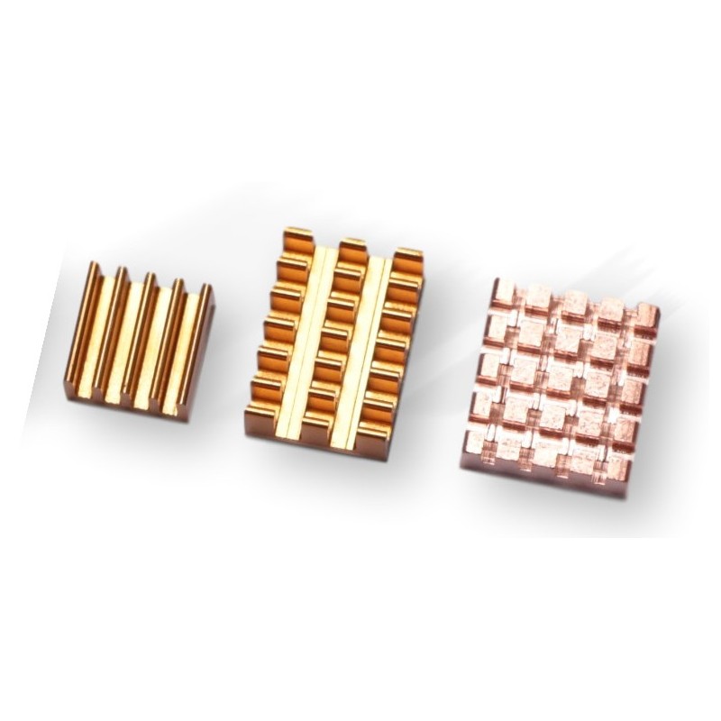 Zestaw radiatorów do Raspberry Pi 4 - chłodzenie CPU i układów