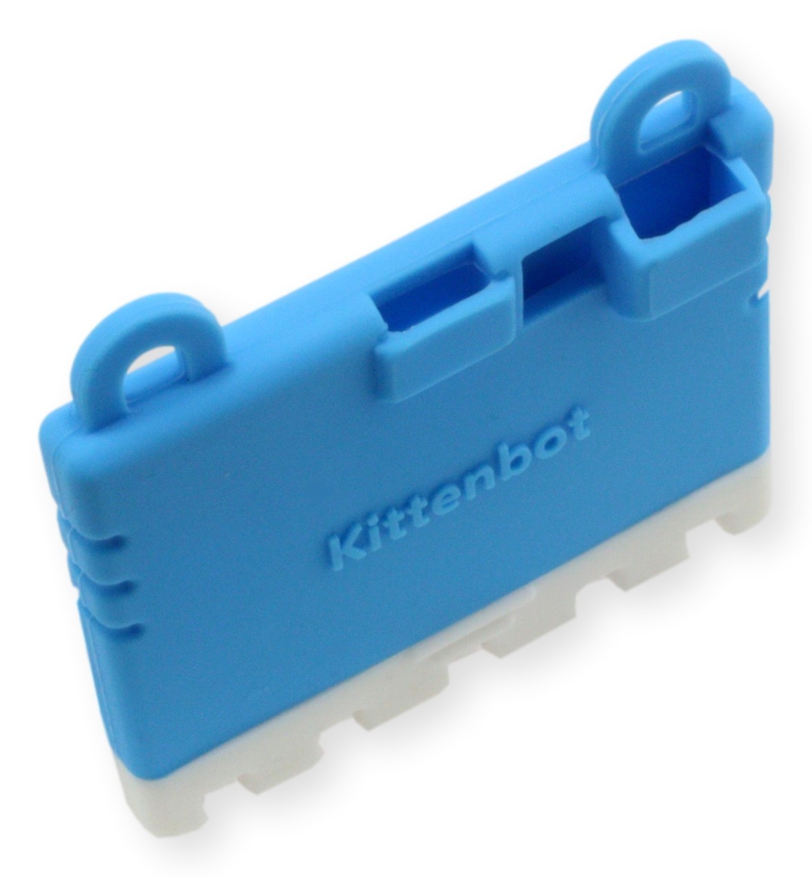 Niebieska silikonowa obudowa ochronna do micro:bit z logo Kittenbot