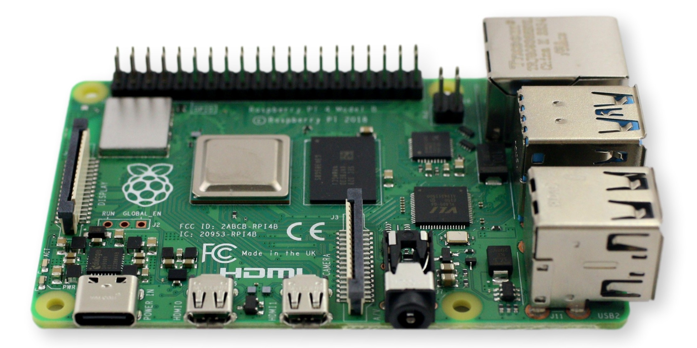 Płyta Raspberry Pi 4 Model B z portami USB, HDMI, kamerą - uniwersalna platforma do projektów elektronicznych i automatyki