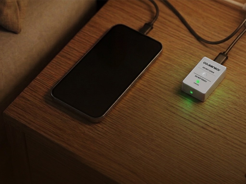Blebox co2sensor Blebox co2sensor - inteligentny czujnik stężenia dwutlenku węgla z funkcją automatyzacji i powiadomieniami