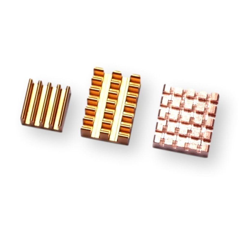 Zestaw radiatorów do Raspberry Pi 4 - chłodzenie CPU i układów