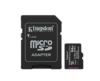 Karta pamięci microSD 64GB Kingston Canvas Select+ G3 wraz z adapterem