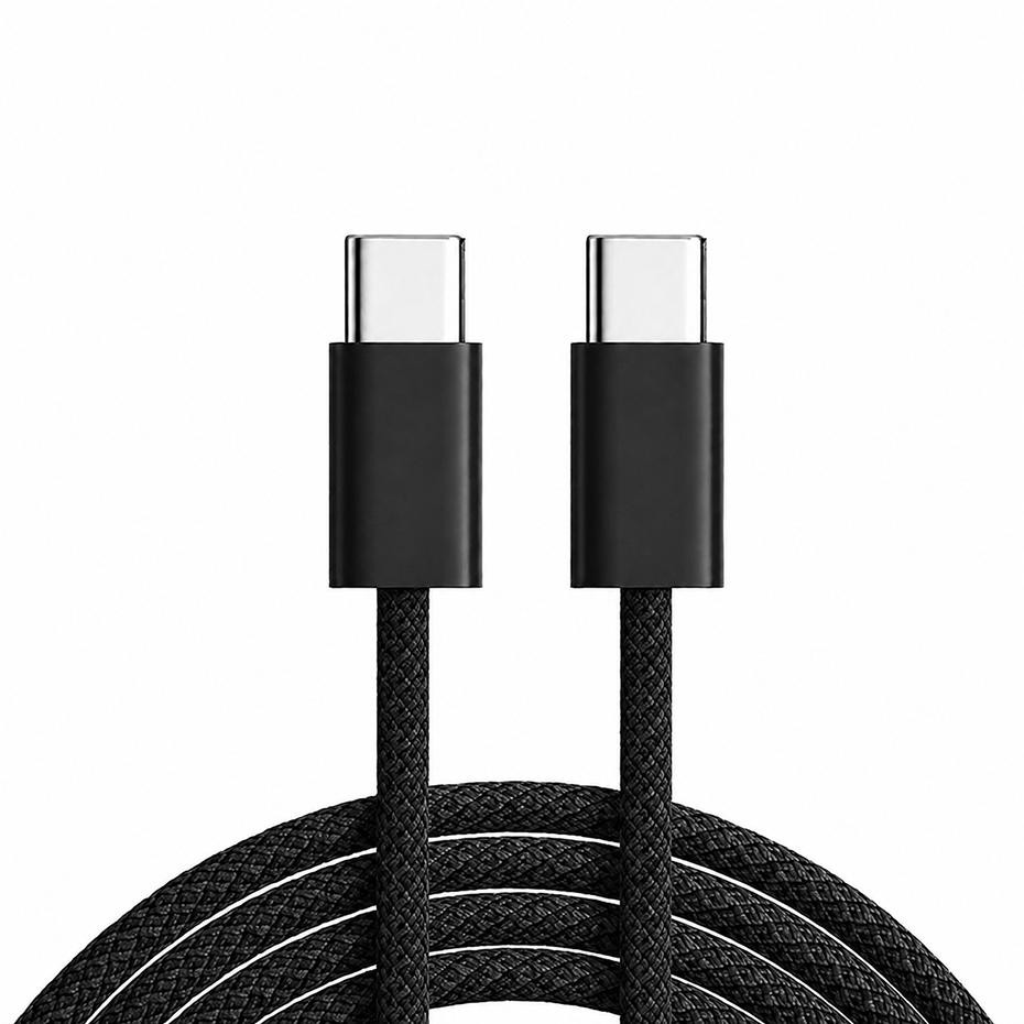 Kabel eXtremestyle Nylo C-C 65W Kabel USB-C 65 W czarny z wzmocnionym oplotem