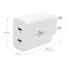 eXtremestyle GaN 60 W - zestaw do ładowania dwóch urządzeń USB-C