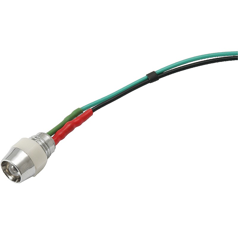 Dioda LED 5mm biała 12V kontr.z przewod.