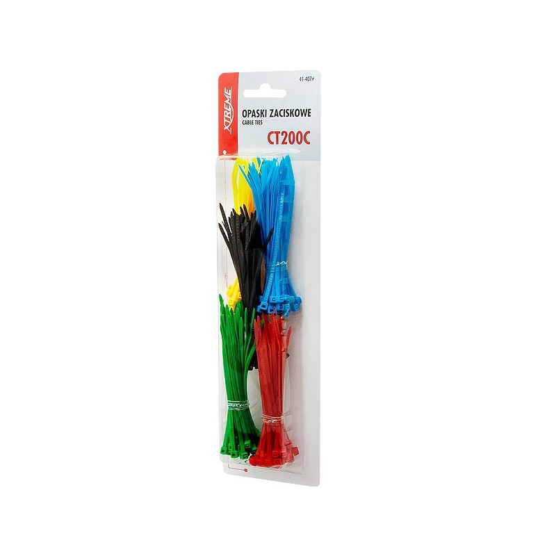 Opaski zacisk. zest. kolor 2,5x100 czerwony,żółty,zielony,niebieski,czarny