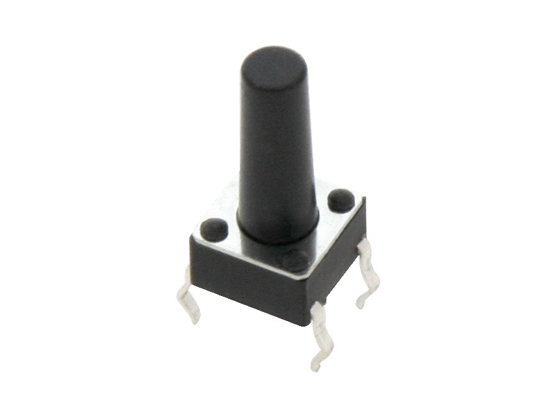 Mini Przełącznik Tact Switch 6x6 Przełącznik mini 6x6 h-13.0mm tact switch - czarny przełącznik o wymiarach 6x6 mm