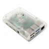 Raspberry Pi 4 Model B 2GB zestaw 64GB z zasilaczem, przezroczystą obudową i micro HDMI