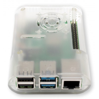Raspberry Pi 4 Model B 2GB zestaw 64GB z zasilaczem, przezroczystą obudową i micro HDMI