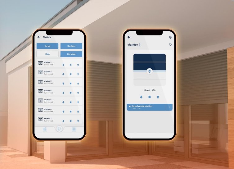 BleBox ShutterBox - sterowanie żaluzjami Sterowanie żaluzjami za pomocą aplikacji BleBox ShutterBox