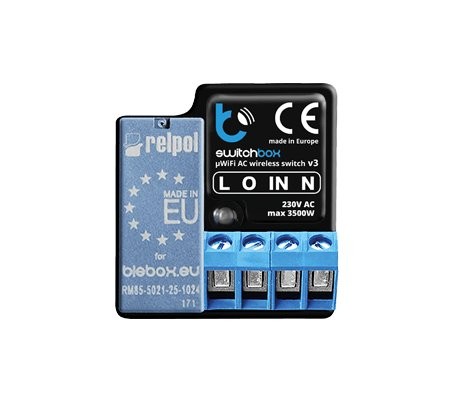 BleBox switchBox v3 BleBox switchBox v3 - przełącznik WiFi AC wireless switch v3 do 3500W
