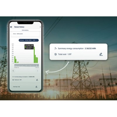 BleBox switchBox DIN inteligentny przekaźnik WiFi 230 V 16 A 3,6 kW z pomiarem mocy