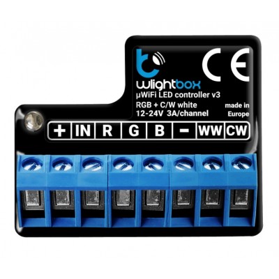 BleBox wLightBox v3 sterownik LED RGB RGBW RGBWW CCT 5 kanałów 12-24 V DC WiFi