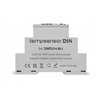 BleBox tempSensor DIN czujnik temperatury Wi-Fi na szynę DIN do 4 sond tempProbe