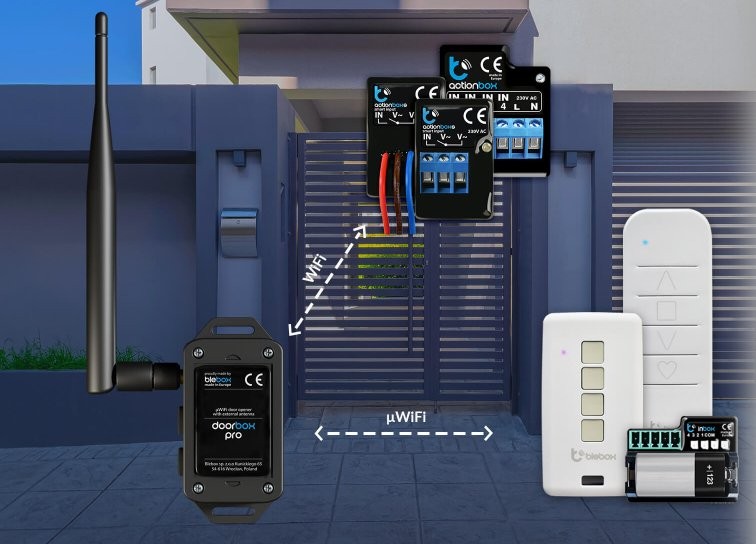 BleBox doorBox PRO BleBox doorBox PRO - inteligentna brama z WiFi i innymi komponentami systemu