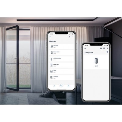 BleBox openSensor brązowy czujnik otwarcia okna drzwi bramy Wi-Fi 5-48 V DC