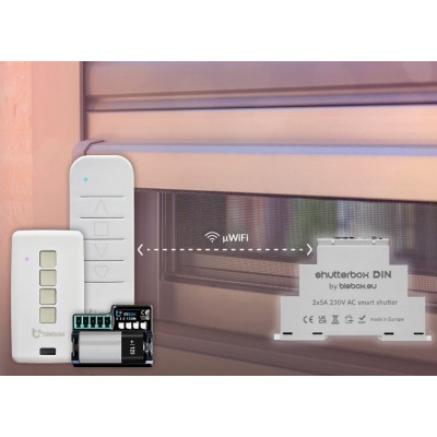 BleBox shutterBox DIN sterownik rolet i żaluzji WiFi 230 V na szynę DIN
