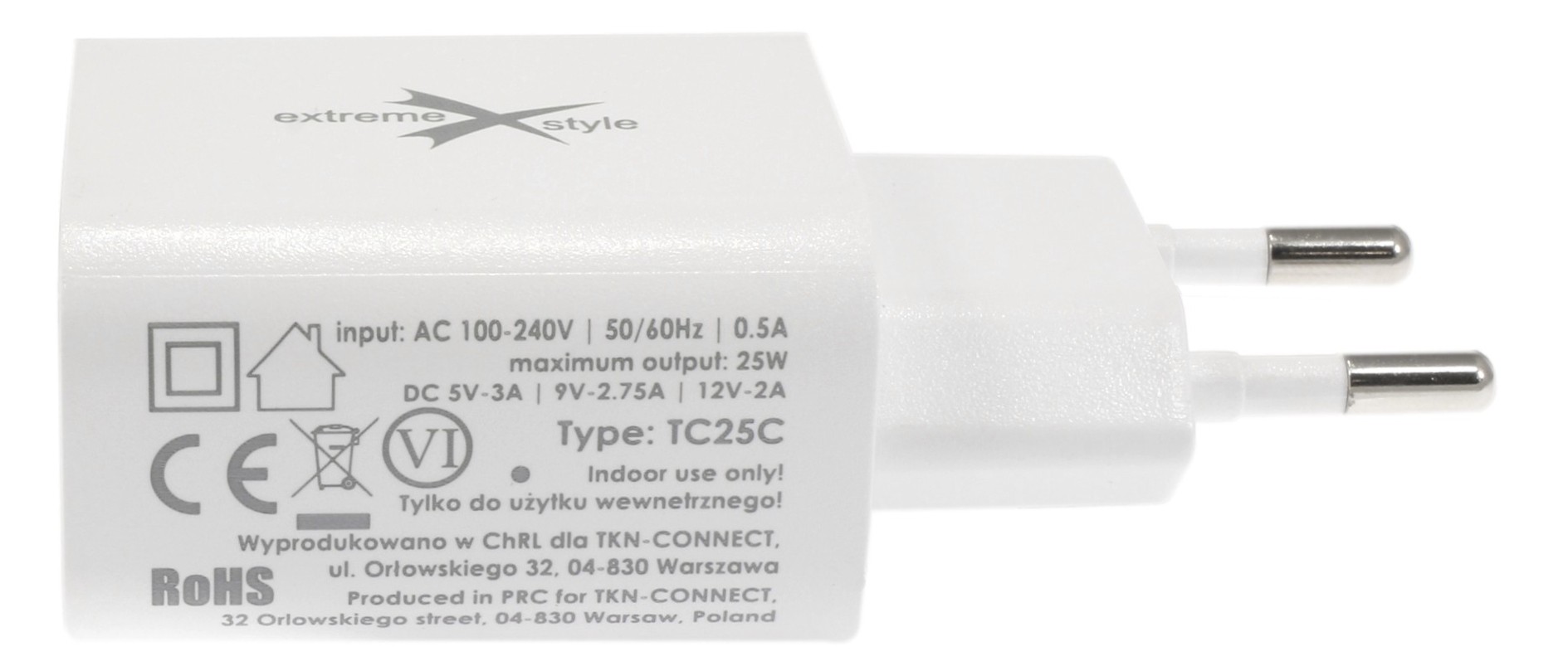 Zestaw ładowarki USB-C PD 25W + kabelu Nylo 65W - czarny