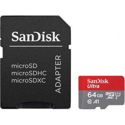 SanDisk Ultra microSDXC 64 GB UHS-I Class 10 U1 A1 140 MB/s + adapter SD