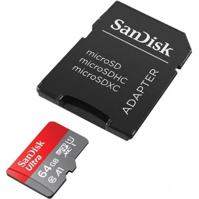 SanDisk Ultra microSDXC 64 GB UHS-I Class 10 U1 A1 140 MB/s + adapter SD