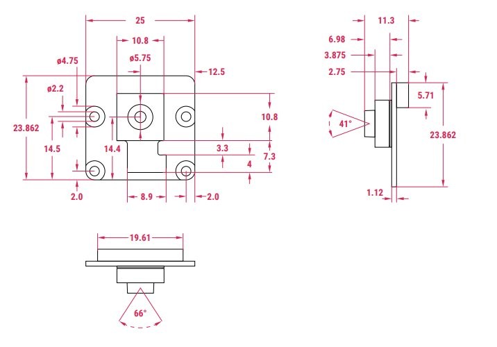 Raspberry Pi Camera Module V3 schemat techniczny Raspberry Pi Camera Module V3 - moduł kamery 12 MP do Raspberry Pi z autofokusem i trybem HDR