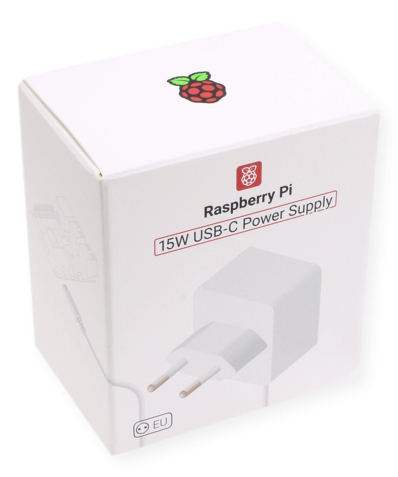 Raspberry Pi 15W Zasilacz USB-C Zasilacz USB-C 5,1V 3A dla Raspberry Pi 4 - opakowanie białe z logo Raspberry Pi