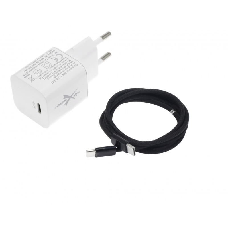 Zestaw ładowarka GaN 45 W kabel USB-C 1 m