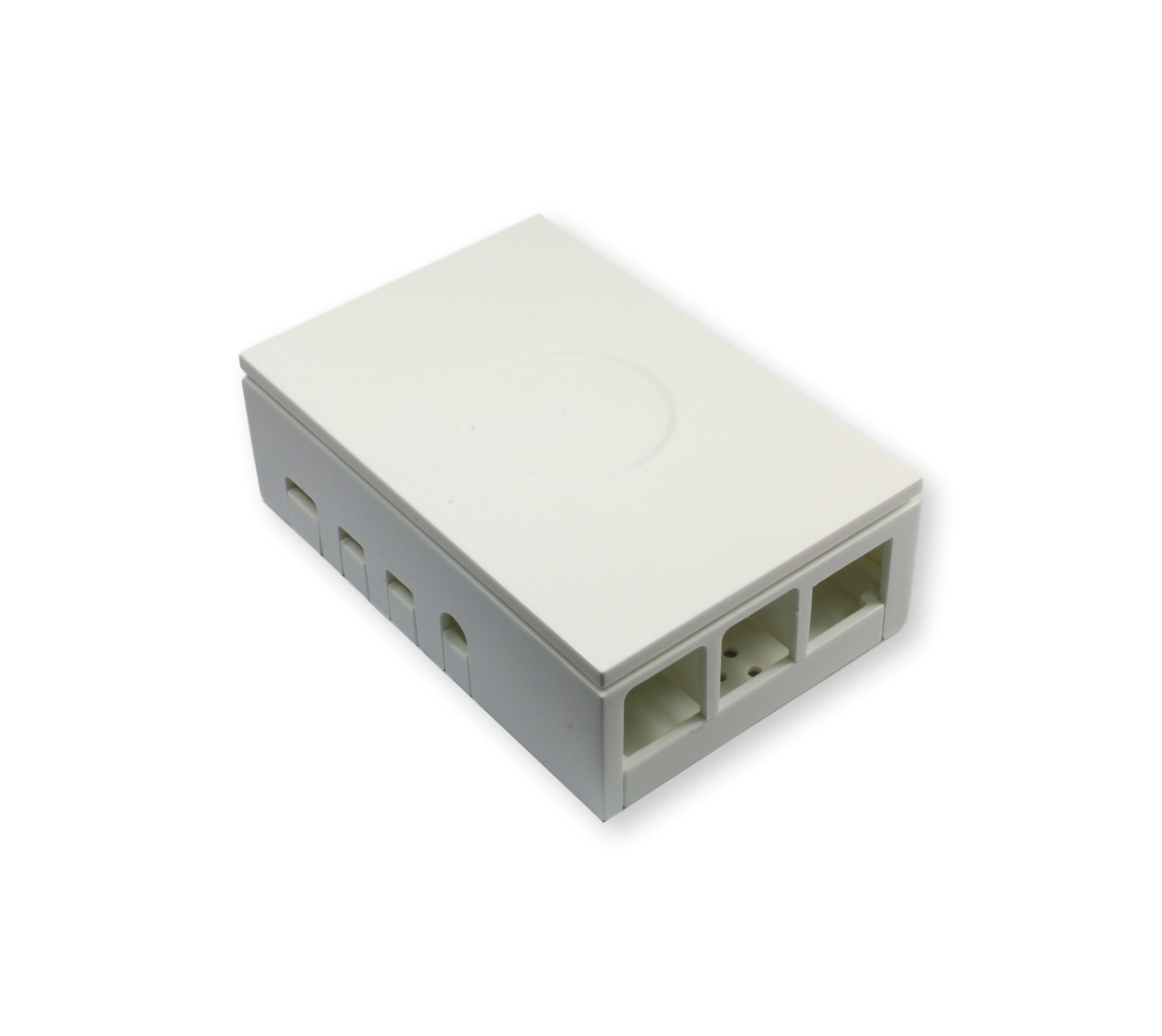 Zestaw Raspberry Pi 4B 2GB - biała obudowa z otworami na złącza