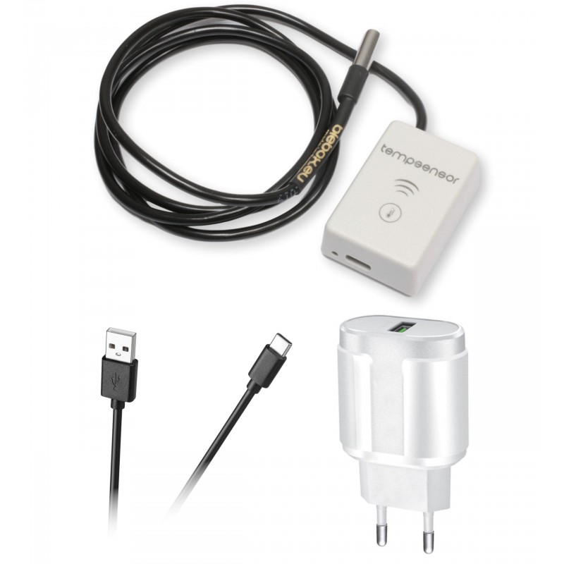 BleBox tempSensor - czujnik temperatury z sondą 1m zasilacz USB-C