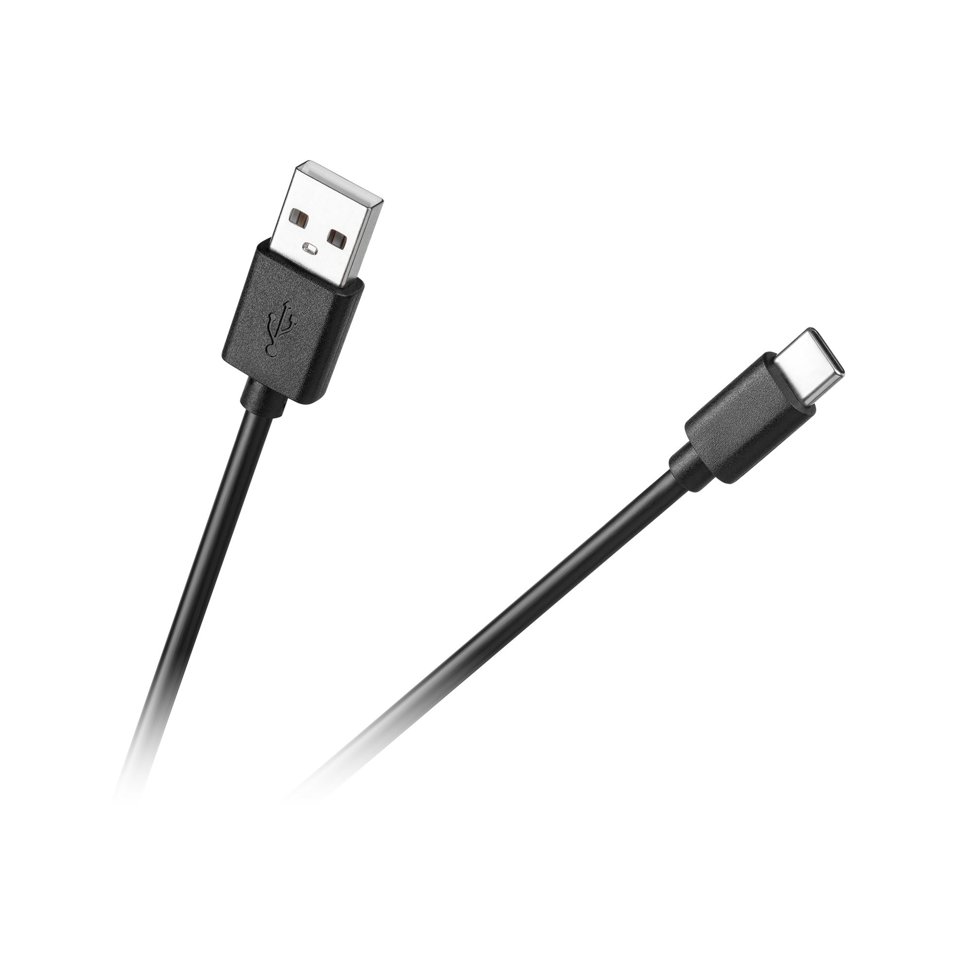 Kabel USB 1m Czarny kabel USB 1m z jednym końcem USB-A i drugim USB-C