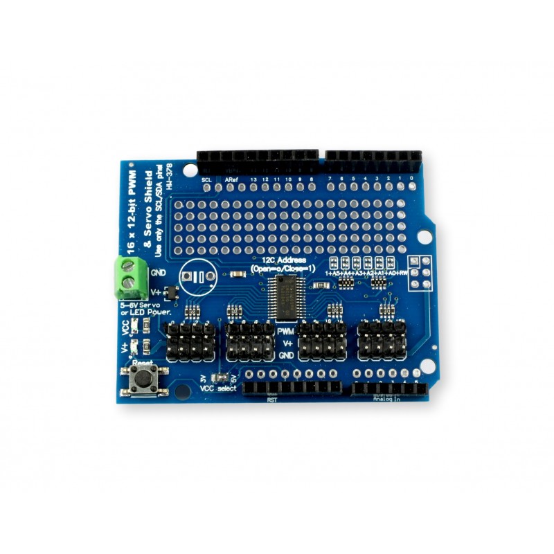 PCA9685 - kontroler serw PWM 16-kanałowy I2C dla Arduino