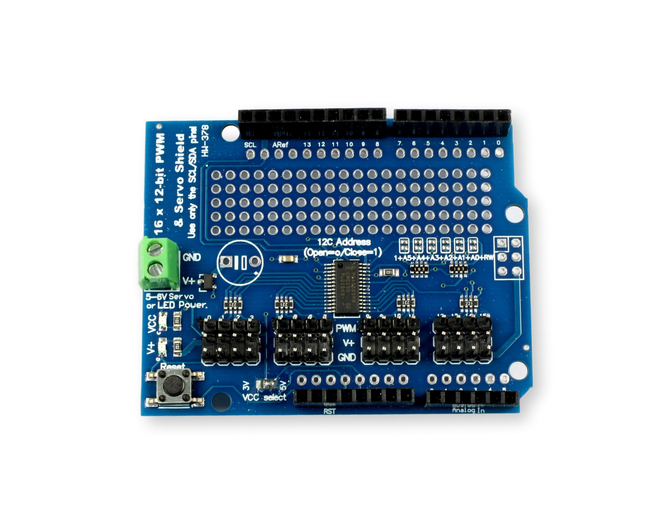 PCA9685 16-kanałowy moduł PWM dla Arduino Moduł 16 kanałowy PWM PCA9685 dla Arduino UNO - kontroler serwów i diod LED