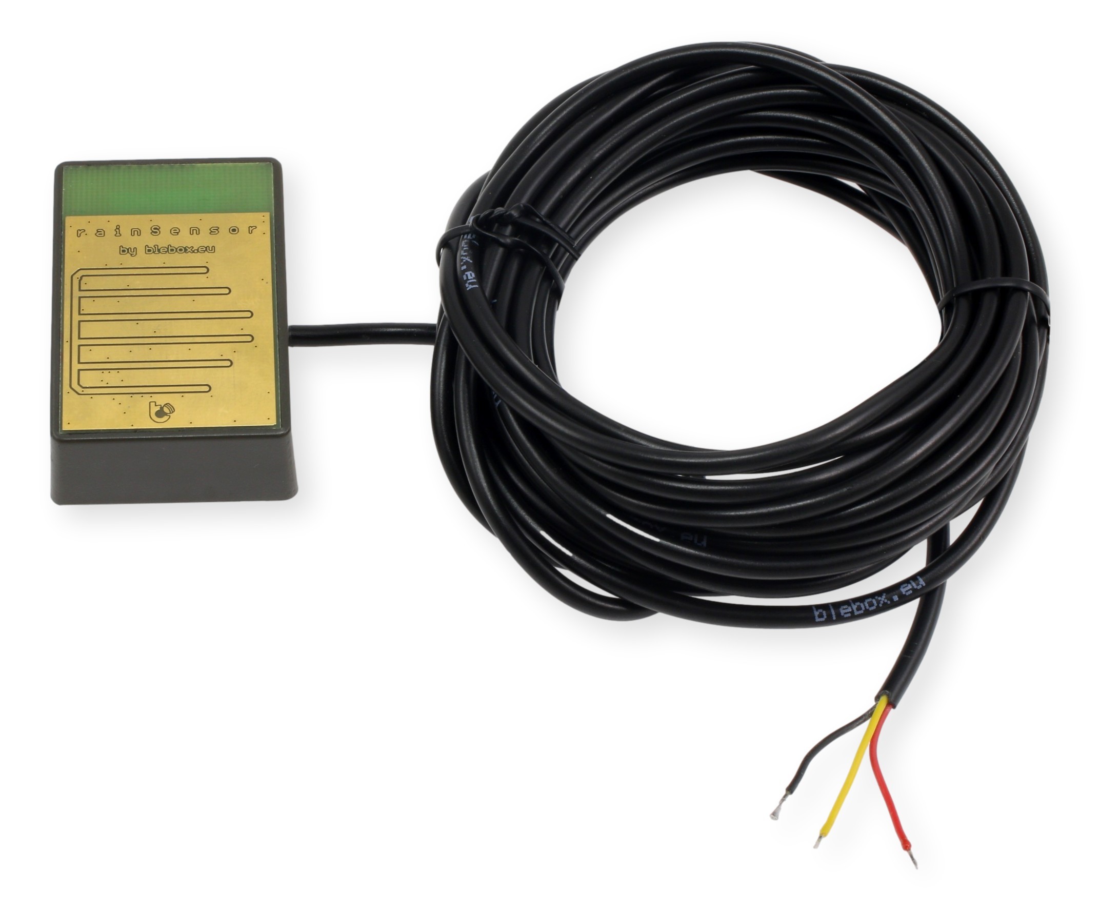 BleBox rainSensor - czarny sensor deszczu z płytką elektroniczną