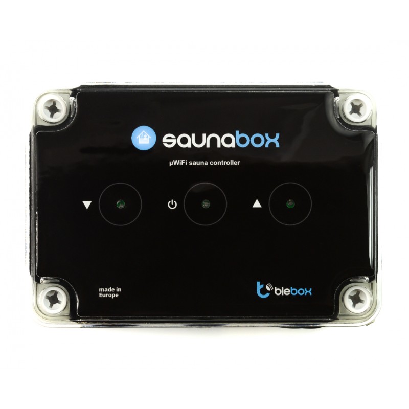 BleBox saunaBox sterownik do sauny WiFi 230 V z sondą temperatury 5 m i aplikacją wBox