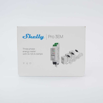 Shelly Pro 3EM V2 120A - trójfazowy dwukierunkowy licznik energii Matter WiFi LAN z 3 przekładnikami CT