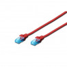 Patchcord U/UTP kat5e PVC 1m czerwony
