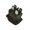Przełącznik klawiszowy ON-OFF 2tory czarny bez podświetlenia bistabilny konektory 4,8x0,8mm 14x20mm  2 pozycje 6A 250V AC
